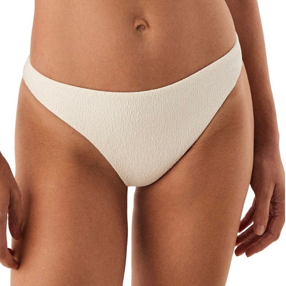ViX Paula Hermanny Rosie HW Firenze Lindsay Bikini Bottom White VS261345 Medium